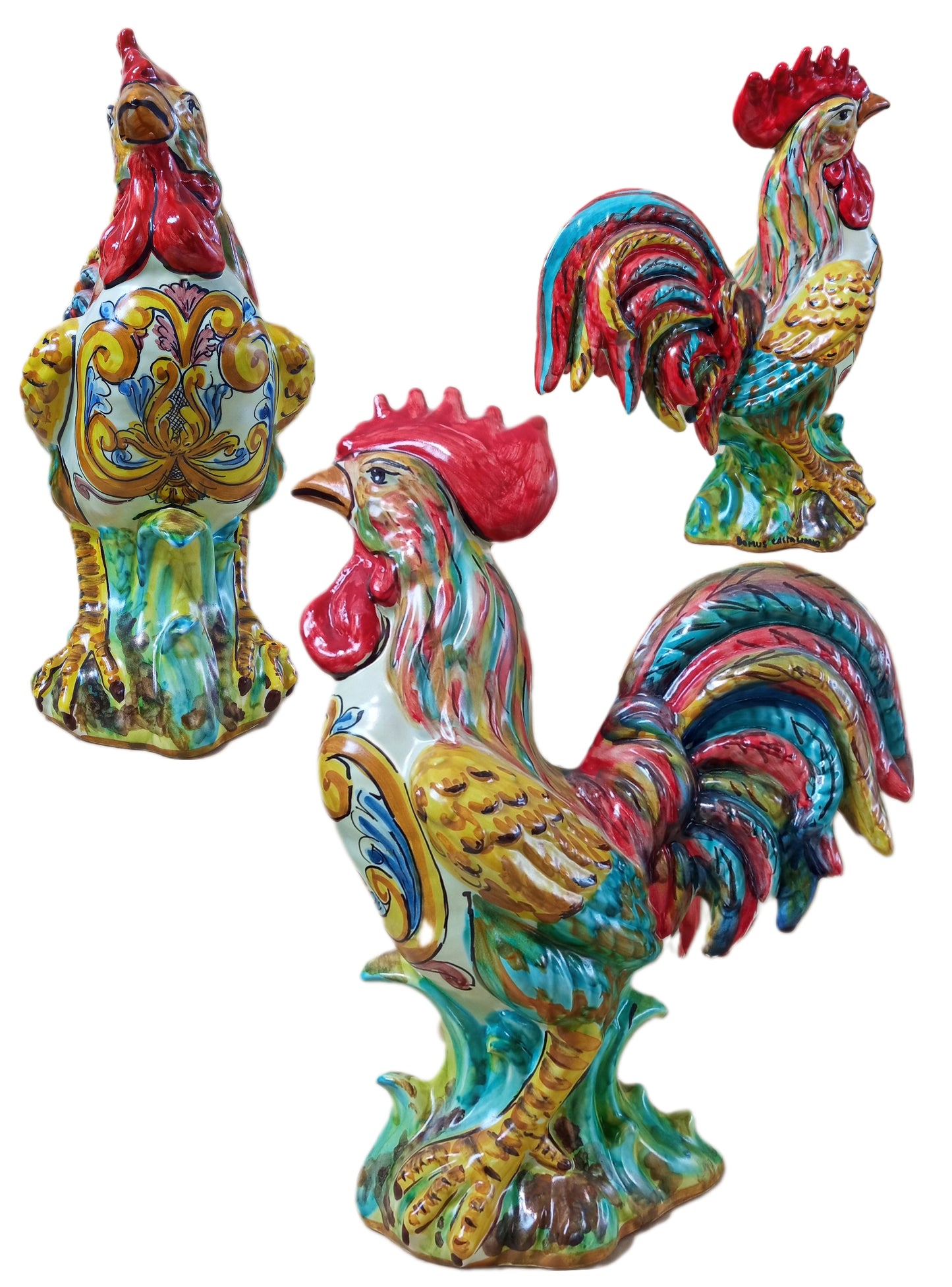 Gallo in maiolica di Caltagirone