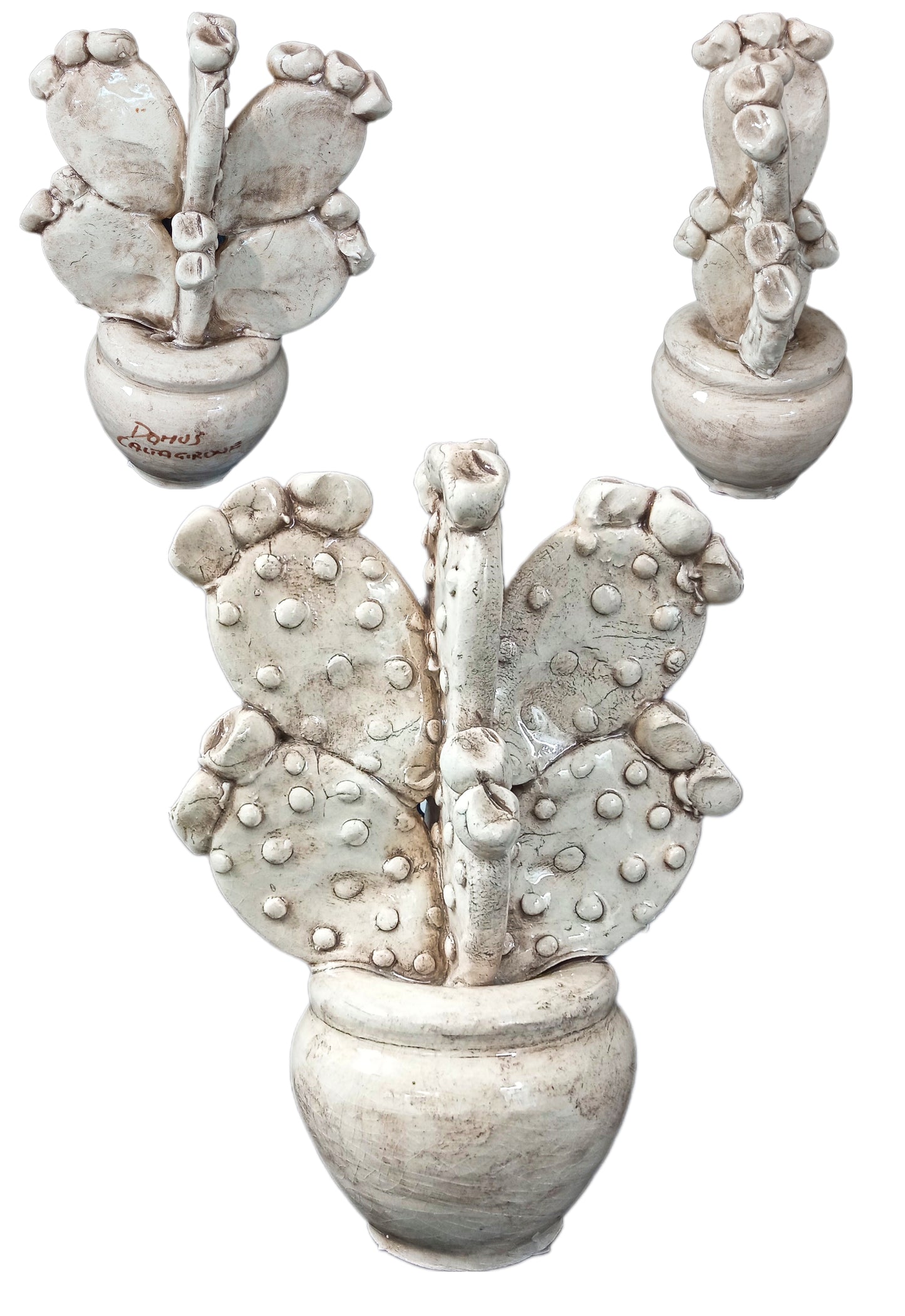 Pianta ficodindia forgiata a mano di Caltagirone