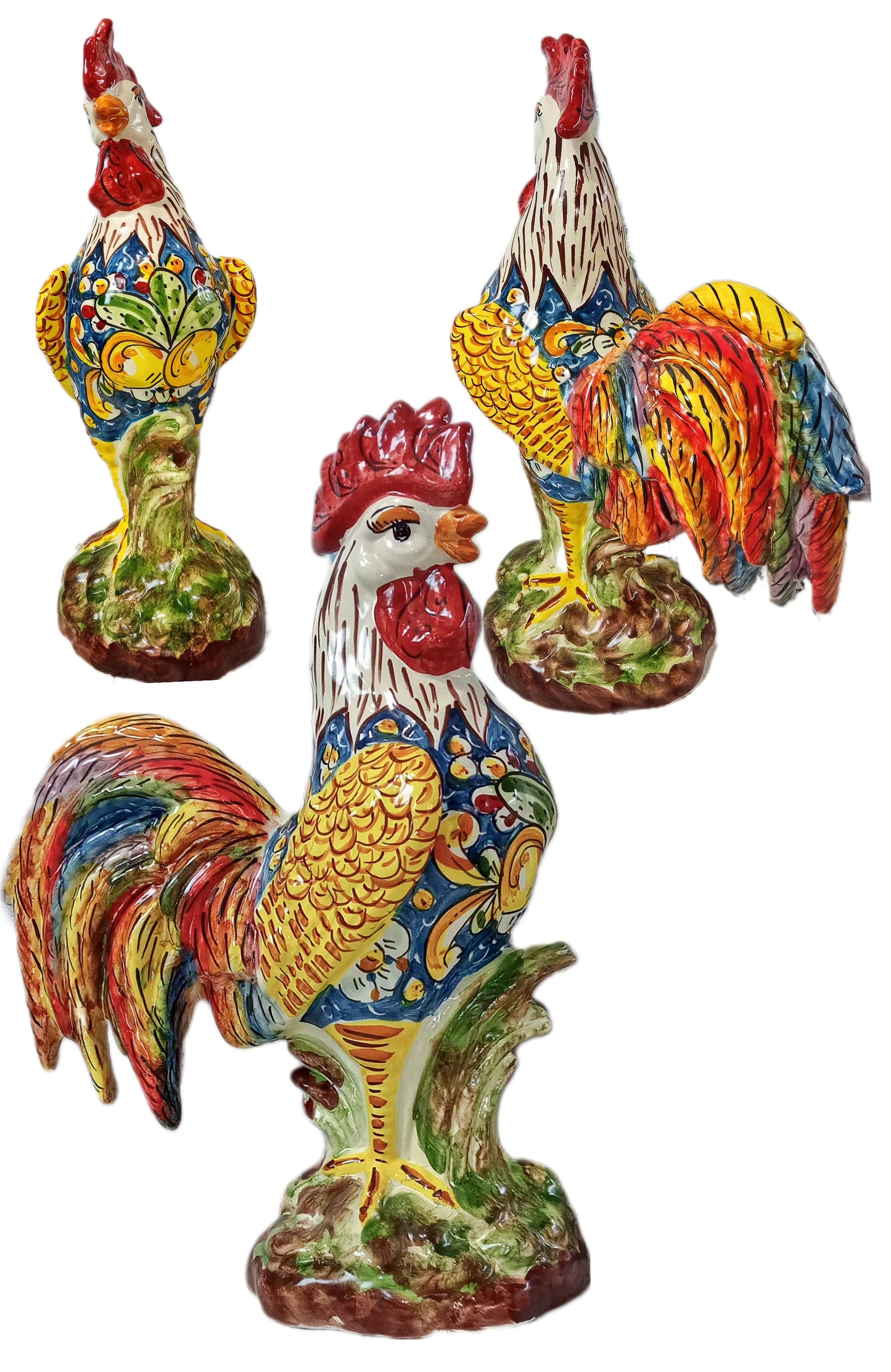 Gallo in maiolica di Caltagirone