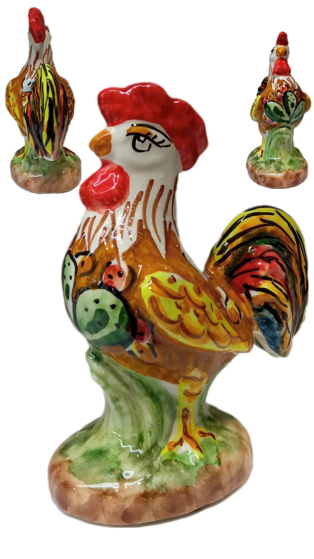 Gallo in maiolica di Caltagirone