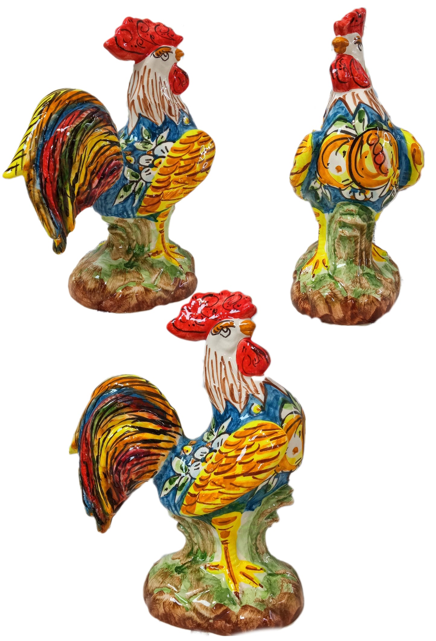 Gallo in maiolica di Caltagirone